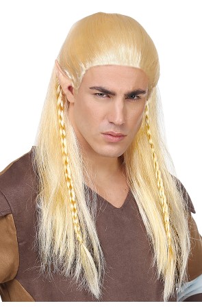 Peluca de Elfo Légolas Rubia con Trenzas