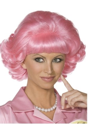 Peluca de Frenchy de Grease Rosa