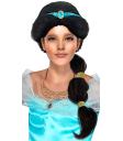 Peluca de Jasmin Aladdin infantil