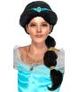 Peluca de Jasmin Aladdin infantil