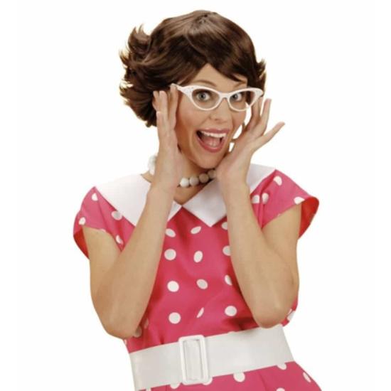 Peluca Años 50 Mujer Castaña Corta