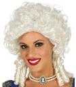 Peluca de marquesa barroca blanca para mujer ^