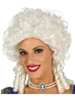 Peluca de marquesa barroca blanca para mujer ^
