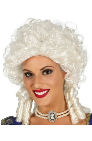 Peluca de marquesa barroca blanca para mujer ^