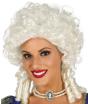 Peluca de marquesa barroca blanca para mujer ^