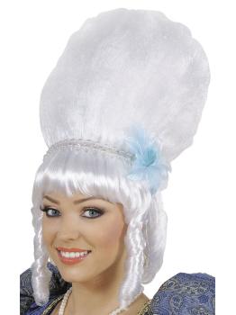 Peluca de Marquesa con perlas blancas.