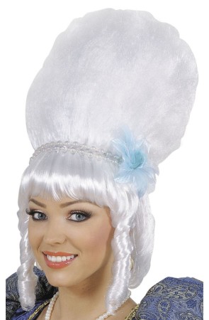 Peluca de Marquesa con perlas blancas.