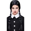 Peluca de Miércoles Addams infantil