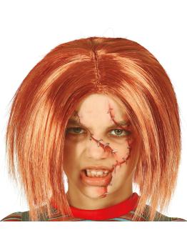 Peluca de Muñeco Asesino Infantil estilo Chucky – Peluca Pelirroja Halloween