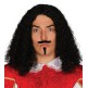 Peluca de época con Bigote Garfio