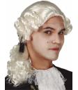 Peluca de Época Hombre Colonial – Estilo Histórico para Disfraz