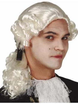 Peluca de Época Hombre Colonial – Estilo Histórico para Disfraz