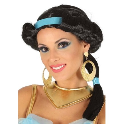 Comprar Peluca de princesa Jasmine adulta > Pelucas para Disfraces Pelucas Dibujos,Superhéroes,Cuentos y Cine para Disfraces > Pelucas Temáticas para disfraces | Tienda de disfraces en Madrid,
