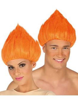 Peluca de troll Naranja