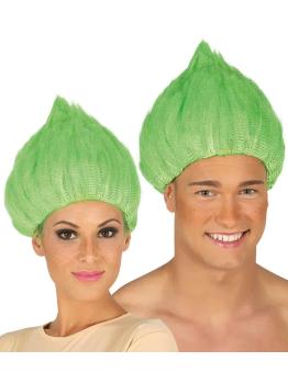 Peluca de troll Verde.