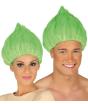 Peluca de troll Verde.