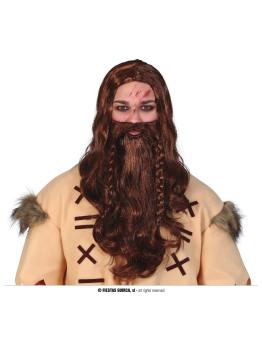 Peluca de Vikinga Marrón cruel