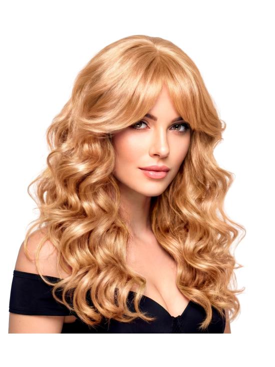 Peluca Larga Rizada Glamour Mujer | Peluca Ondulada Realista para Carnaval y Cosplay