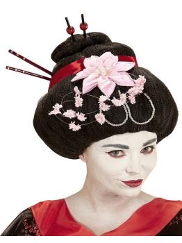 Peluca disfraces Geisha lujo.