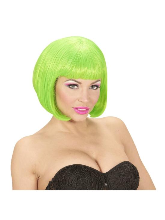 Peluca Cabaret Verde Fluorescente