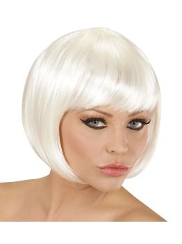 Peluca Disfraz Cabaret Color Blanca.