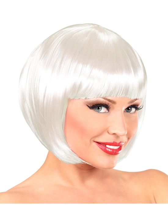 Peluca Disfraz Cabaret Color Blanca.