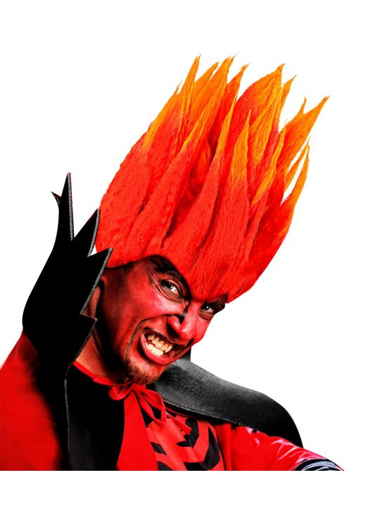 Peluca Disfraz Llamas Fuego