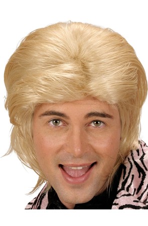 Peluca efecto mojado hombre color rubia