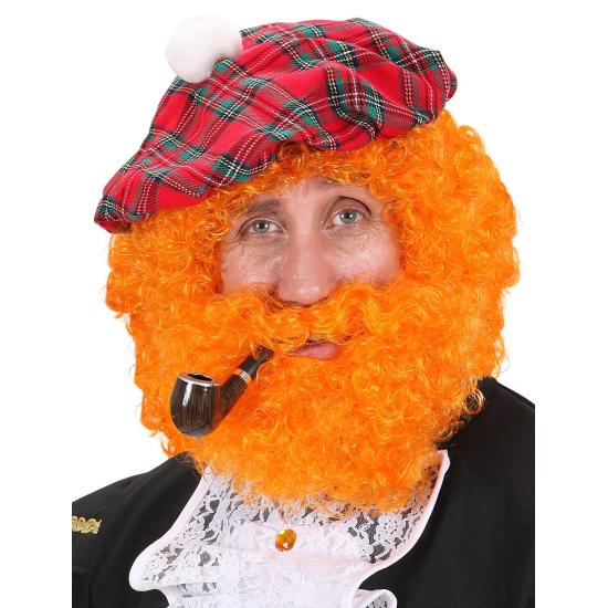 Peluca Escocesa y Barba naranja Peluca Escocesa y Barba naranja