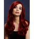 Peluca Fever Khloe, mezcla auténtica, Rojo rubí