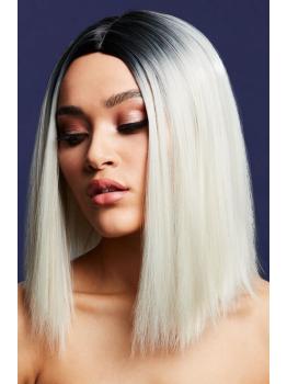Peluca Fever Kylie mezcla de dos tonos Rubio platino