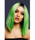 Peluca Fever Kylie, mezcla de dos tonos, Verde lima