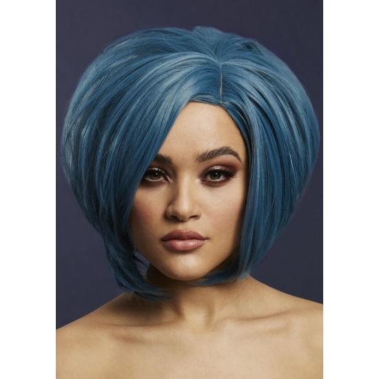 Peluca Fever Savanna, mezcla auténtica, Azul petróleo