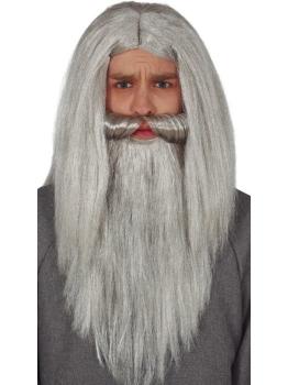 Peluca Gandalf el Gris para adultos