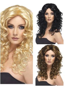 Peluca Glamour Larga y Rizada ^