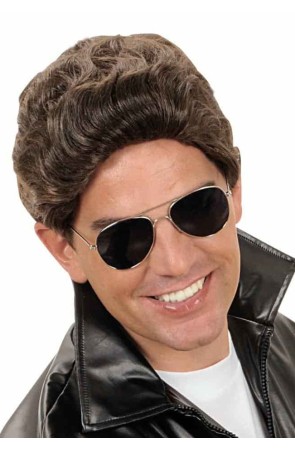 Peluca Grease Castaña Chico Malo