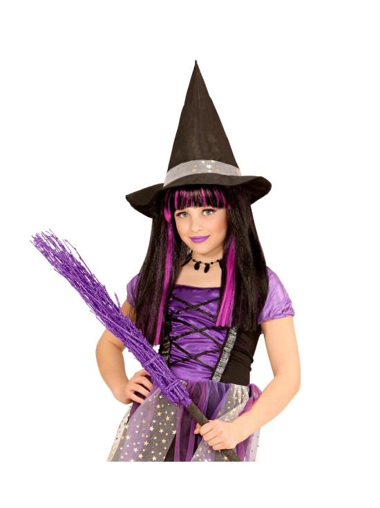Peluca Halloween Violeta Niña