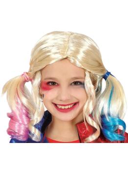 Peluca Harley Joker Económica para niña