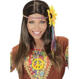 Peluca Hippie con Girasol mujer