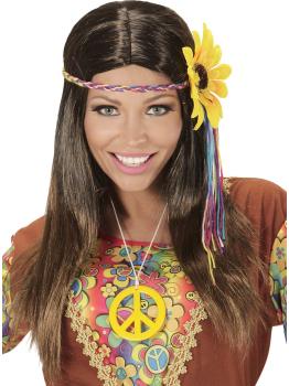 Peluca Hippie con Girasol mujer