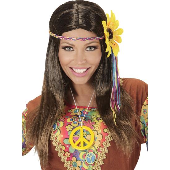 Peluca Hippie con Girasol mujer