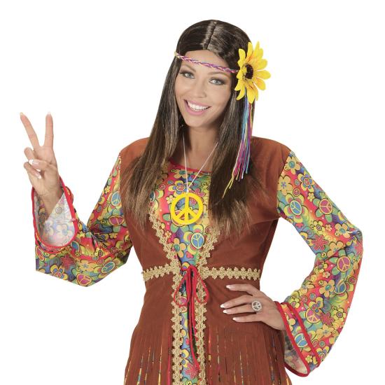 Peluca Hippie con Girasol mujer