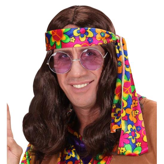 Peluca Hippie Flower Power para disfraces Peluca Hippie Flower Power para disfraces