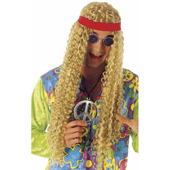 Peluca Hippie Unisex color Rubia, Peluca Hippie Unisex color Rubia,