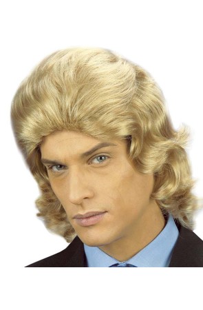 Peluca hombre años 70 rubia ^