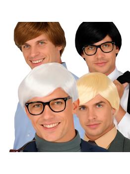 Peluca Hombre Retro Estilo Intelectual – 4 Colores Disponibles