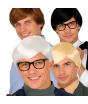 Peluca Hombre Retro Estilo Intelectual – 4 Colores Disponibles