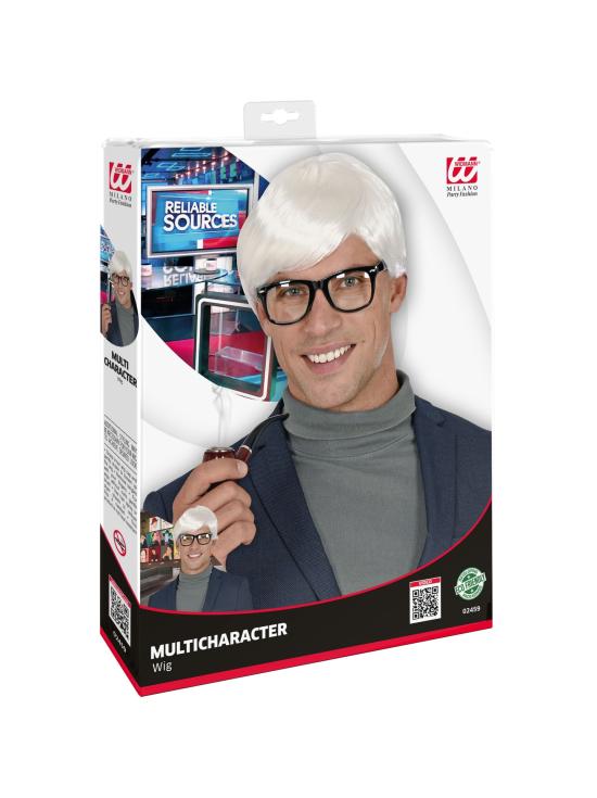 Peluca Hombre Retro Estilo Intelectual – 4 Colores Disponibles