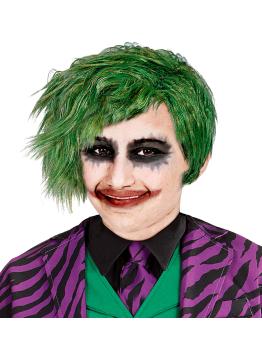 Peluca Infantil Verde Estilo Joker - Complemento para Disfraces de Batman