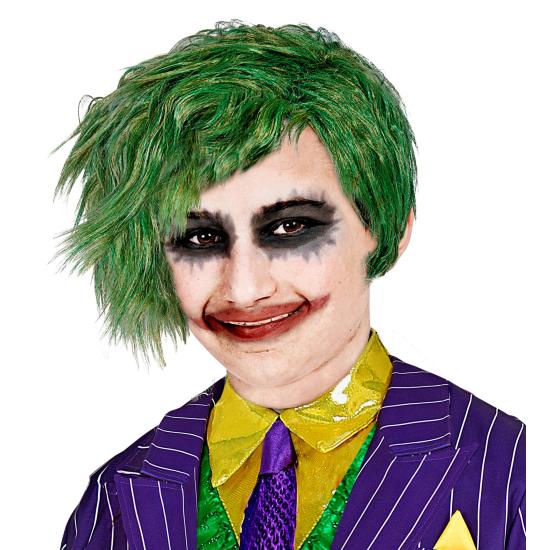 Peluca Infantil Verde Estilo Joker - Complemento para Disfraces de Batman